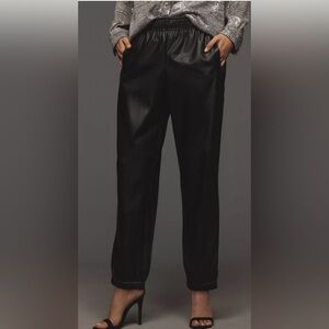 Avec Les Filles Faux-Leather Jogger Pants size XS